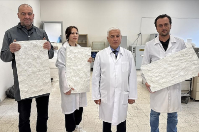 Mermer tozundan binaların dış cephe kaplamasında kullanılacak malzeme geliştirildi
