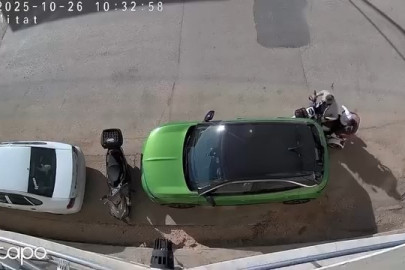 Park halindeki otomobile çarpıp hiçbir şey olmamış gibi kaçtı