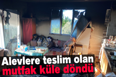 Alevlere teslim olan mutfak küle döndü