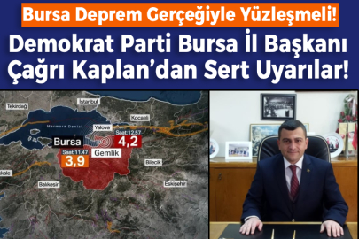 Bursa Deprem Gerçeğiyle Yüzleşmeli! Demokrat Parti Bursa İl Başkanı Çağrı Kaplan’dan Sert Uyarılar!