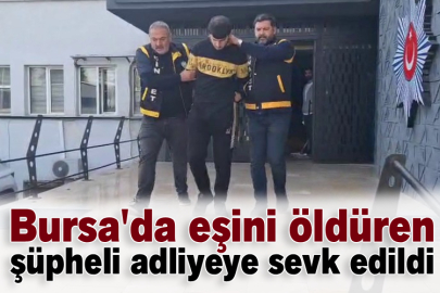 Bursa'da eşini öldüren şüpheli adliyeye sevk edildi