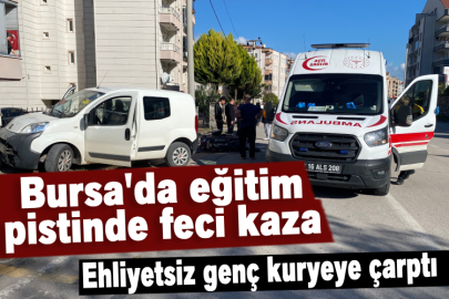 Bursa'da eğitim pistinde feci kaza