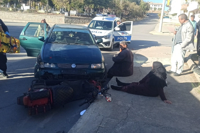Otomobil ile motosiklet çarpıştı: 2 yaralı