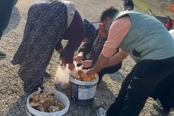 Bursa'da iki yaşlı kadın gençlere taş çıkartıyor