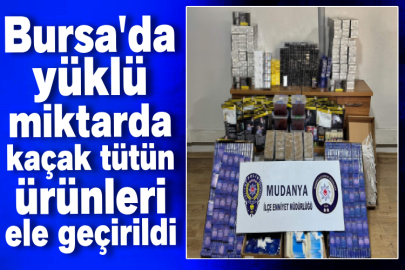Bursa'da yüklü miktarda kaçak tütün ürünleri ele geçirildi
