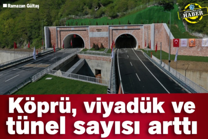 Köprü, viyadük ve tünel sayısı arttı