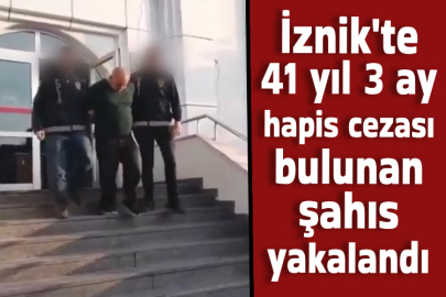 İznik'te 41 yıl 3 ay hapis cezası bulunan şahıs yakalandı