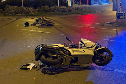Motosiklet ve elektrikli motosiklet çarpıştı: 4 yaralı
