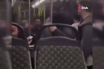 Bursa’da otobüste yumruk yumruğa kavga