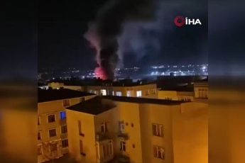 Bursa'da patlayan pelet soba kafede yangın çıkardı