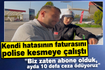 Kendi hatasının faturasını polise kesmeye çalıştı