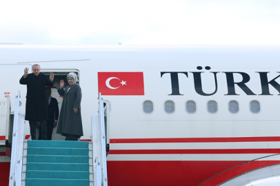 Cumhurbaşkanı Erdoğan, Türkmenistan'a gitti