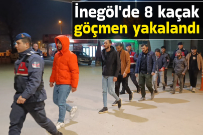 İnegöl'de 8 kaçak göçmen yakalandı