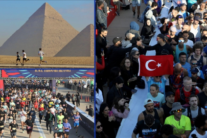 Mısır'da "Piramitler Yarı Maratonu" Türk koşucuların katılımıyla düzenleniyor