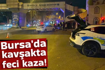 Bursa'da kavşakta feci kaza! 1 ağır yaralı