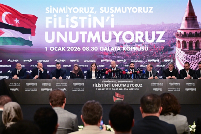 Galata Köprüsü'nde 1 Ocak'ta düzenlenecek Filistin eylemi için ortak çağrı