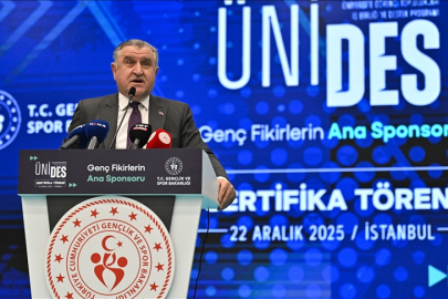Gençlik ve Spor Bakanı Osman Aşkın Bak, ÜNİDES'in programına katıldı