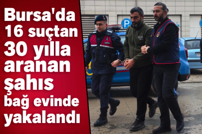 Bursa'da 16 suçtan 30 yılla aranan şahıs bağ evinde yakalandı