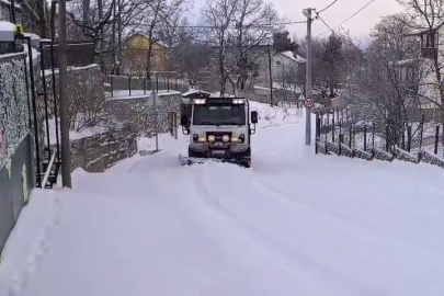 Osmangazi’nin yüksek kesimlerinde kar nöbeti