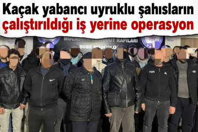 Kaçak yabancı uyruklu şahısların çalıştırıldığı iş yerine operasyon
