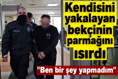 Kendisini yakalayan bekçinin parmağını ısırdı "Ben bir şey yapmadım" dedi