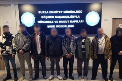 Bursa'da kaçak yabancı işçi operasyonu: 8 kişi yakalandı, 1 şüpheli gözaltında