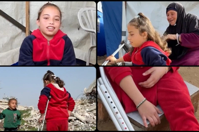 İsrail'in Gazze’de saldırdığı okulda ailesini ve bacağını kaybeden Melek'in hayali yeniden yürüyebilmek