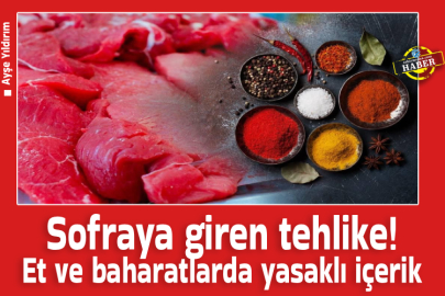 Sofraya giren tehlike! Et ve baharatlarda yasaklı içerik