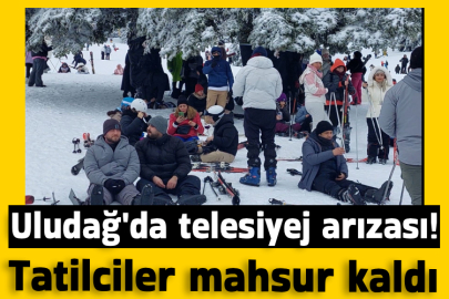 Uludağ'da telesiyej arızası! Tatilciler mahsur kaldı