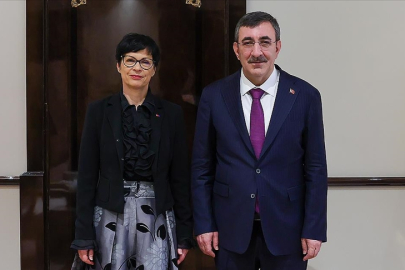 Cumhurbaşkanı Yardımcısı Yılmaz, AB Komisyonunun Genişlemeden Sorumlu Üyesi Kos'u kabul etti