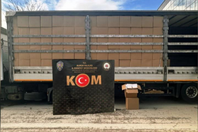 Bursa'da 10 milyon 510 bin adet kaçak makaron ele geçirildi