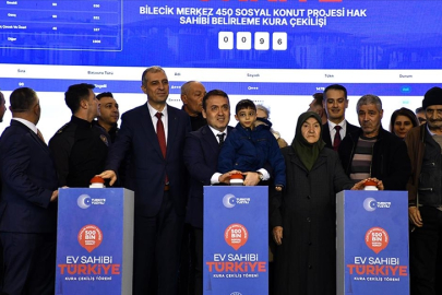 "Yüzyılın Konut Projesi" kapsamında Bilecik'te yapılacak konutların kurası çekildi