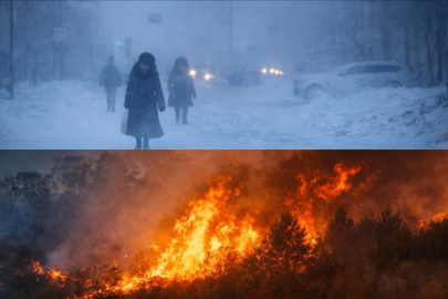 Kuzey yarım kürede soğuk hava koşulları etkili olurken güney yangınlarla boğuşuyor