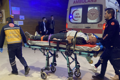 Kamyonun kasasından düşen işçi yaralandı