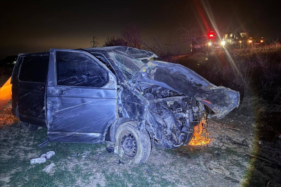 Ağaca çarpan kamyonette 4 kişi yaralandı