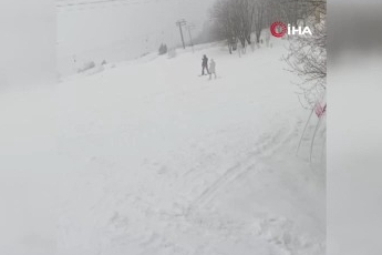 Uludağ’da Mart sonunda kar sürprizi