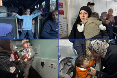 Gazze'ye dönen prematüre bebekler ile ailelerinin "ilk tanışmasında" duygu dolu anlar yaşandı