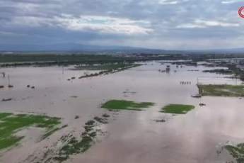 Bursa'nın sular altında kalan arazileri böyle görüntülendi