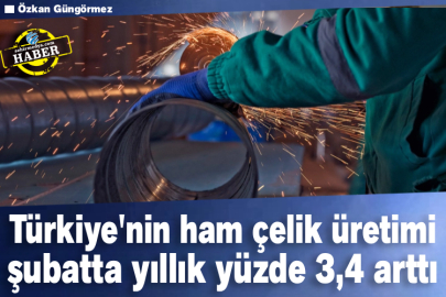 Türkiye'nin ham çelik üretimi şubatta yıllık yüzde 3,4 arttı