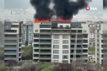 Bursa'da 8 katlı sitede can pazarı...Yangında mahsur kaldı, böyle kurtarıldı