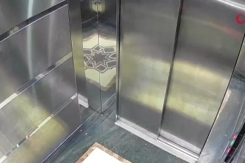 Önce pizzayı yedi, ardından asansöre tuvaletini yaptı