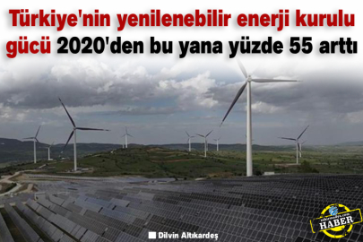 Türkiye'nin yenilenebilir enerji kurulu gücü 2020'den bu yana yüzde 55 arttı