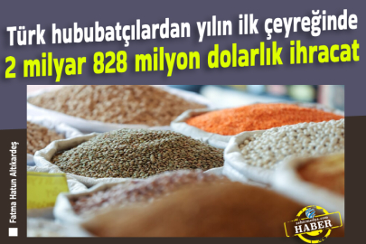 Türk hububatçılardan yılın ilk çeyreğinde 2 milyar 828 milyon dolarlık ihracat