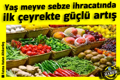 Yaş meyve sebze ihracatında ilk çeyrekte güçlü artış