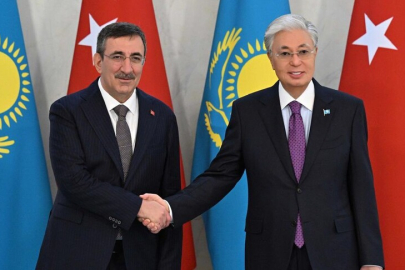 Cumhurbaşkanı Yardımcısı Yılmaz, Kazakistan Cumhurbaşkanı Tokayev tarafından kabul edildi