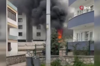 Bursa'da korkutan yangın! Bomba gibi patladı