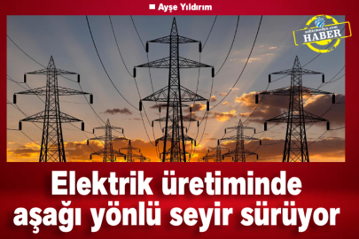 Elektrik üretiminde aşağı yönlü seyir sürüyor