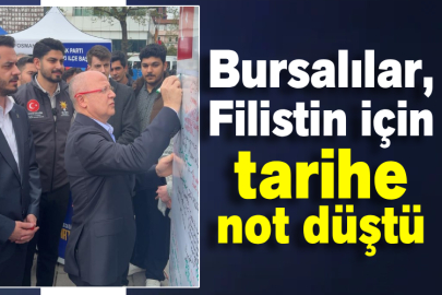 Bursalılar, Filistin için tarihe not düştü