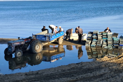 İznik Gölü’nde bereketli sezon...Gümüş balığında yüzler gülüyor