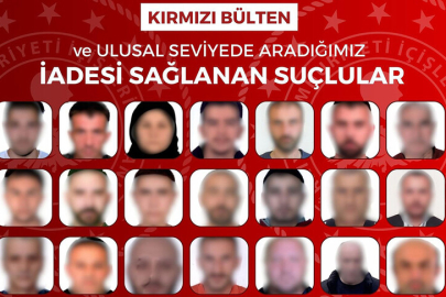 Kırmızı bültenle aranan 27, ulusal seviyede aranan 21 suçlu ülkeye getirildi